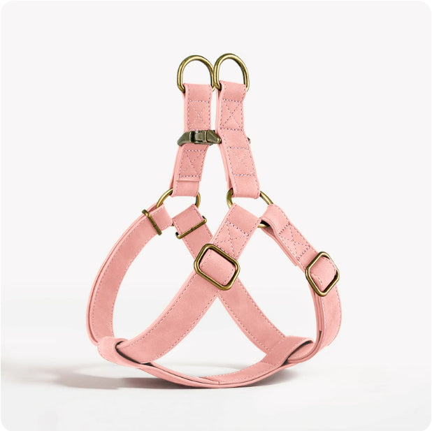 KFX-0397501 Leather Vest-style Harness for Small and Medium Dogs - Adjustable Fit, Multiple Colors Available