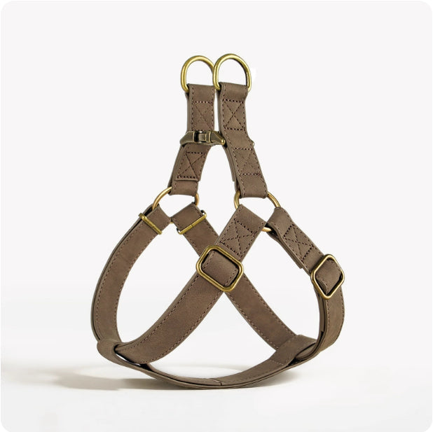 KFX-0397501 Leather Vest-style Harness for Small and Medium Dogs - Adjustable Fit, Multiple Colors Available