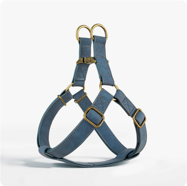KFX-0397501 Leather Vest-style Harness for Small and Medium Dogs - Adjustable Fit, Multiple Colors Available