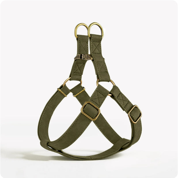 KFX-0397501 Leather Vest-style Harness for Small and Medium Dogs - Adjustable Fit, Multiple Colors Available
