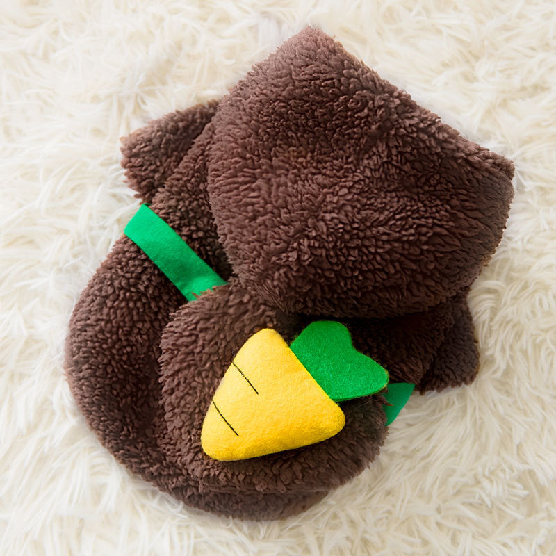 KFX-0402365 Cozy Velvet Carrot Backpack Dog Apparel for Autumn and Winter