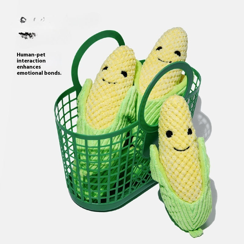 KFX-0402621 Dog Molar Teeth Cleaning Broccoli Plush Toy - Sound Interactive Pet Chew Toy
