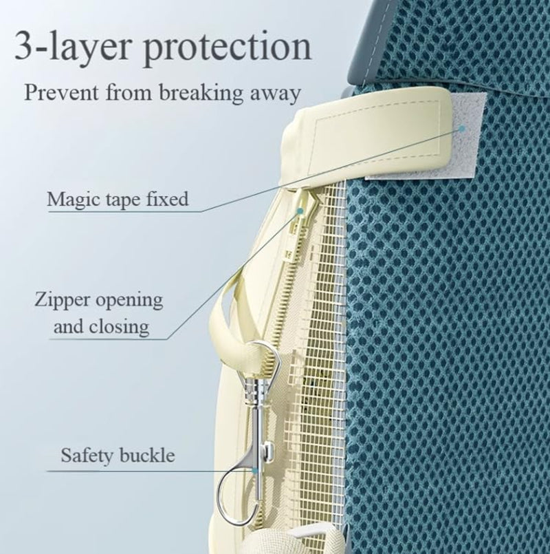 KFX-0403261 Breathable Adjustable Pet Carrier Backpack for Small Dogs and Cats - Lightweight Travel Pack for Outdoor Use