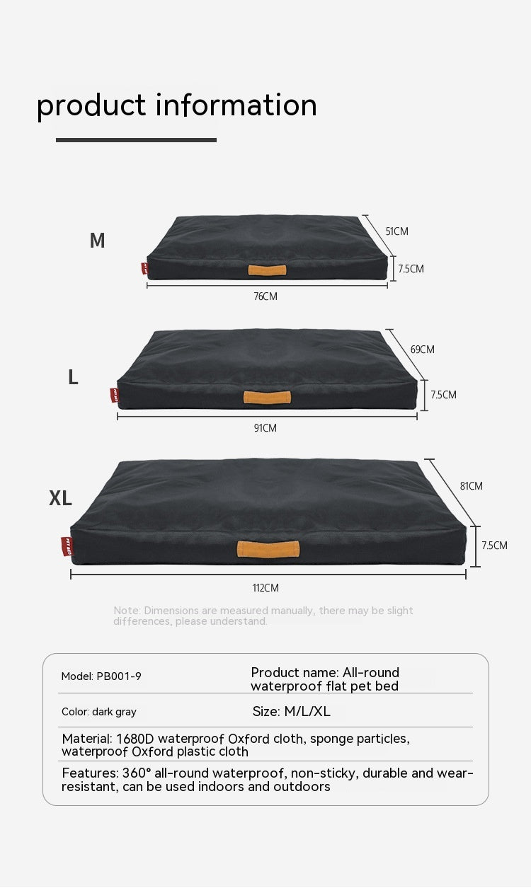 KFX-0404029 Sponge Pet House Bed - Dark Gray, Scratch-Resistant & Non-Slip, Multiple Sizes