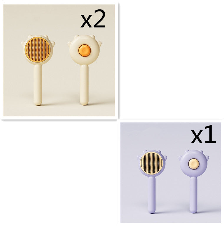 KFX-0405565 Pet Grooming Comb for Cats and Dogs - Hair Removal and Massage Tool - ABS & Stainless Steel, 195mm x 94mm x 46mm
