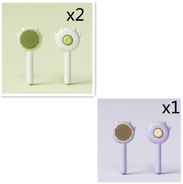 KFX-0405565 Pet Grooming Comb for Cats and Dogs - Hair Removal and Massage Tool - ABS & Stainless Steel, 195mm x 94mm x 46mm