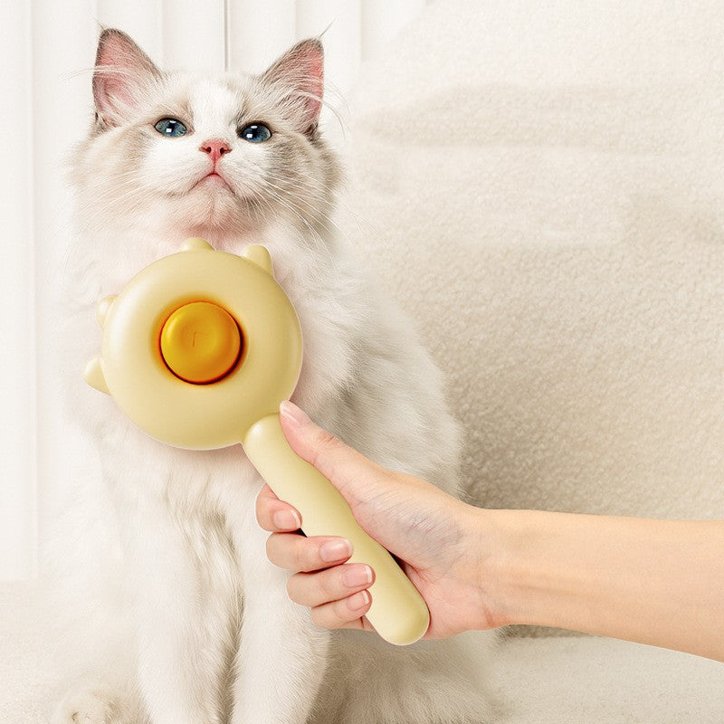 KFX-0405565 Pet Grooming Comb for Cats and Dogs - Hair Removal and Massage Tool - ABS & Stainless Steel, 195mm x 94mm x 46mm