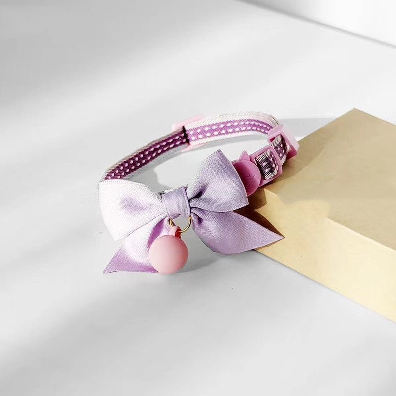 KFX-0405949 Adjustable Cat Bow Tie Collar with Bell - Multiple Colors Available