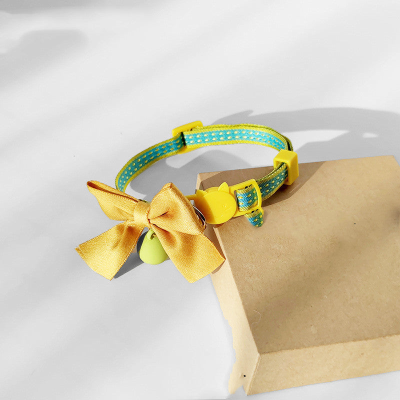 KFX-0405949 Adjustable Cat Bow Tie Collar with Bell - Multiple Colors Available