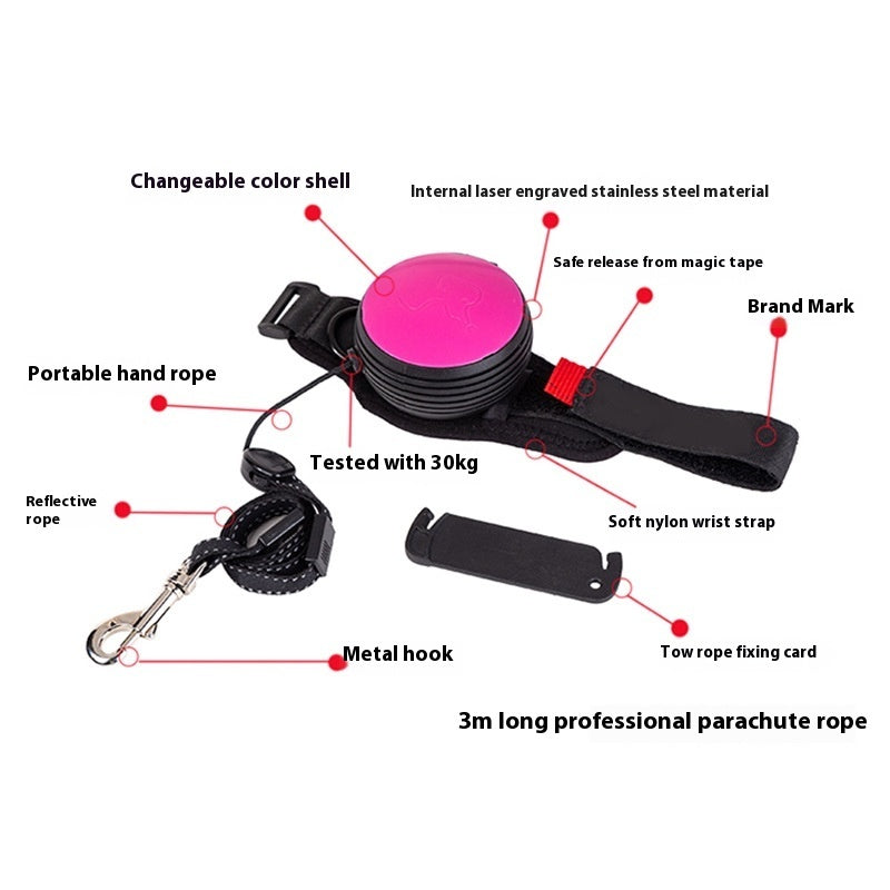 KFX-0409533 Automatic Retractable Leash for Pets - Explosion-Proof, Durable Nylon Design, Multiple Color Options Available