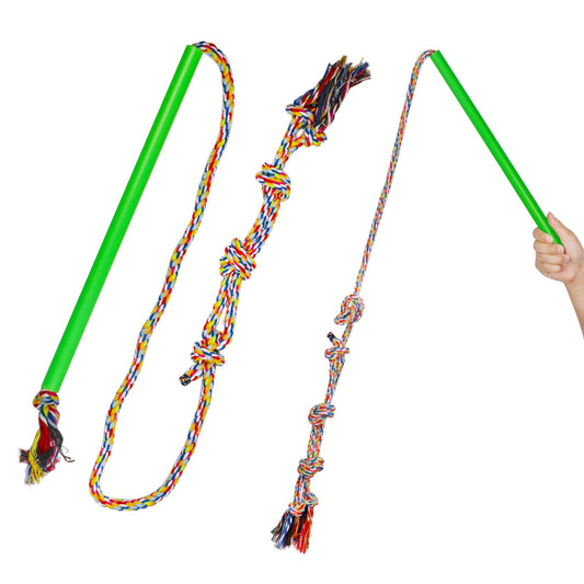 KFX-0410557 Dog Training Pole with Cotton Rope - Available in Small, Medium, and Large Sizes