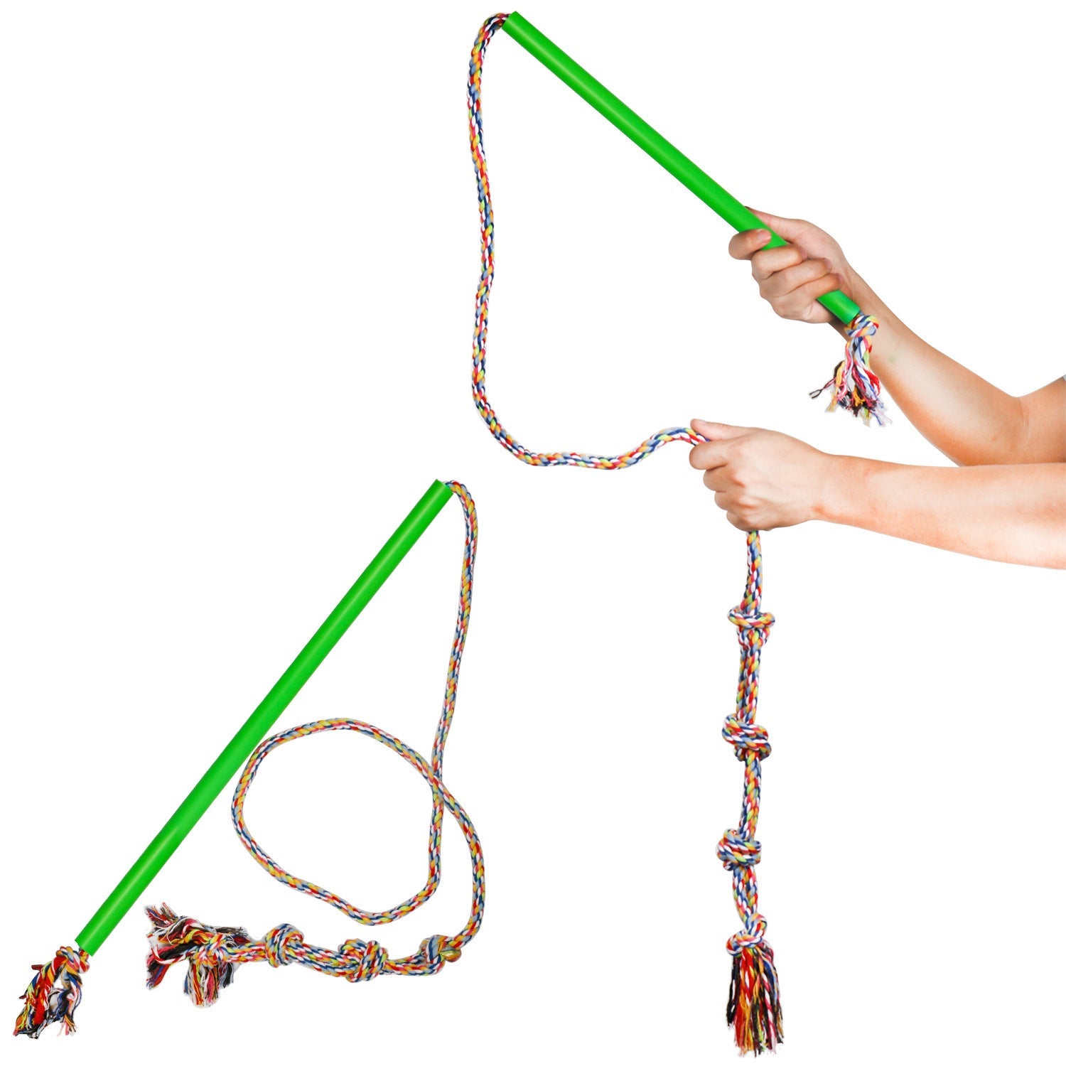 KFX-0410557 Dog Training Pole with Cotton Rope - Available in Small, Medium, and Large Sizes