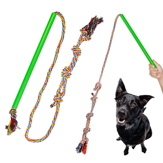 KFX-0410557 Dog Training Pole with Cotton Rope - Available in Small, Medium, and Large Sizes