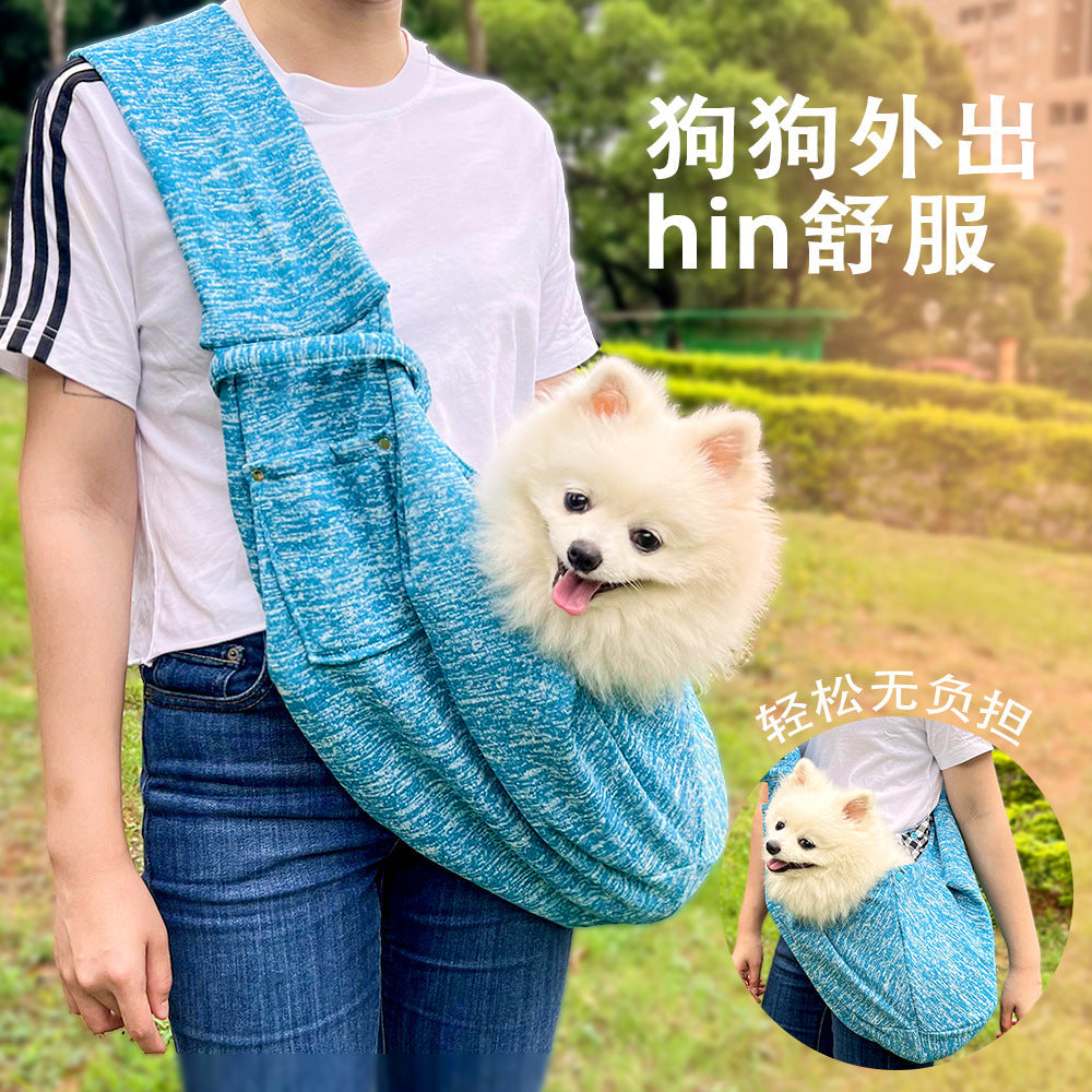 KFX-0412349 Cozy Autumn and Winter Crossbody Pet Bag for Cats and Dogs, Multiple Colors Available