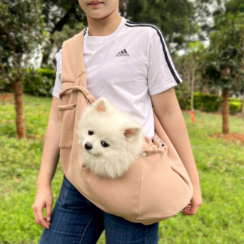 KFX-0412349 Cozy Autumn and Winter Crossbody Pet Bag for Cats and Dogs, Multiple Colors Available