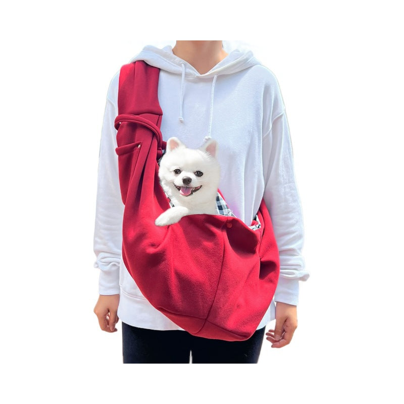KFX-0412349 Cozy Autumn and Winter Crossbody Pet Bag for Cats and Dogs, Multiple Colors Available