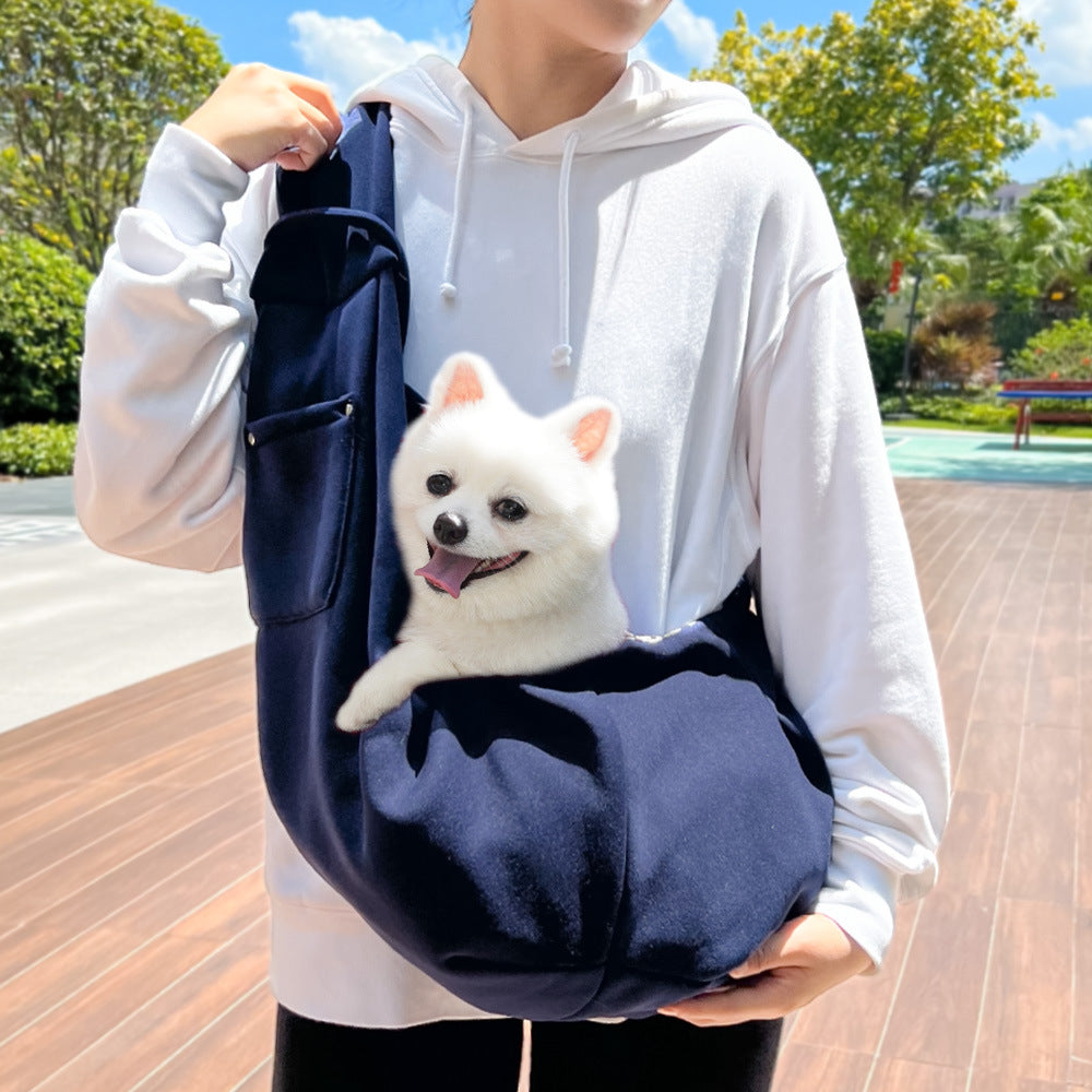 KFX-0412349 Cozy Autumn and Winter Crossbody Pet Bag for Cats and Dogs, Multiple Colors Available