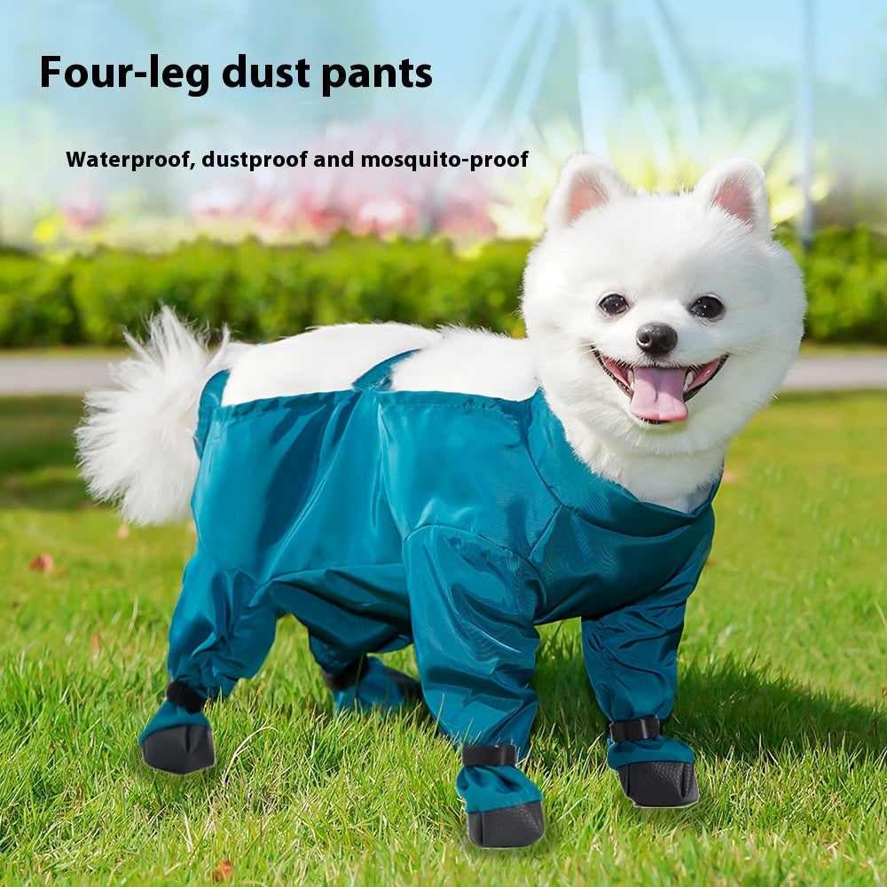 KFX-0414141 Waterproof Pet Diaper Bag Onesie in Peacock Blue - Comfortable Dustproof Pants for Pets