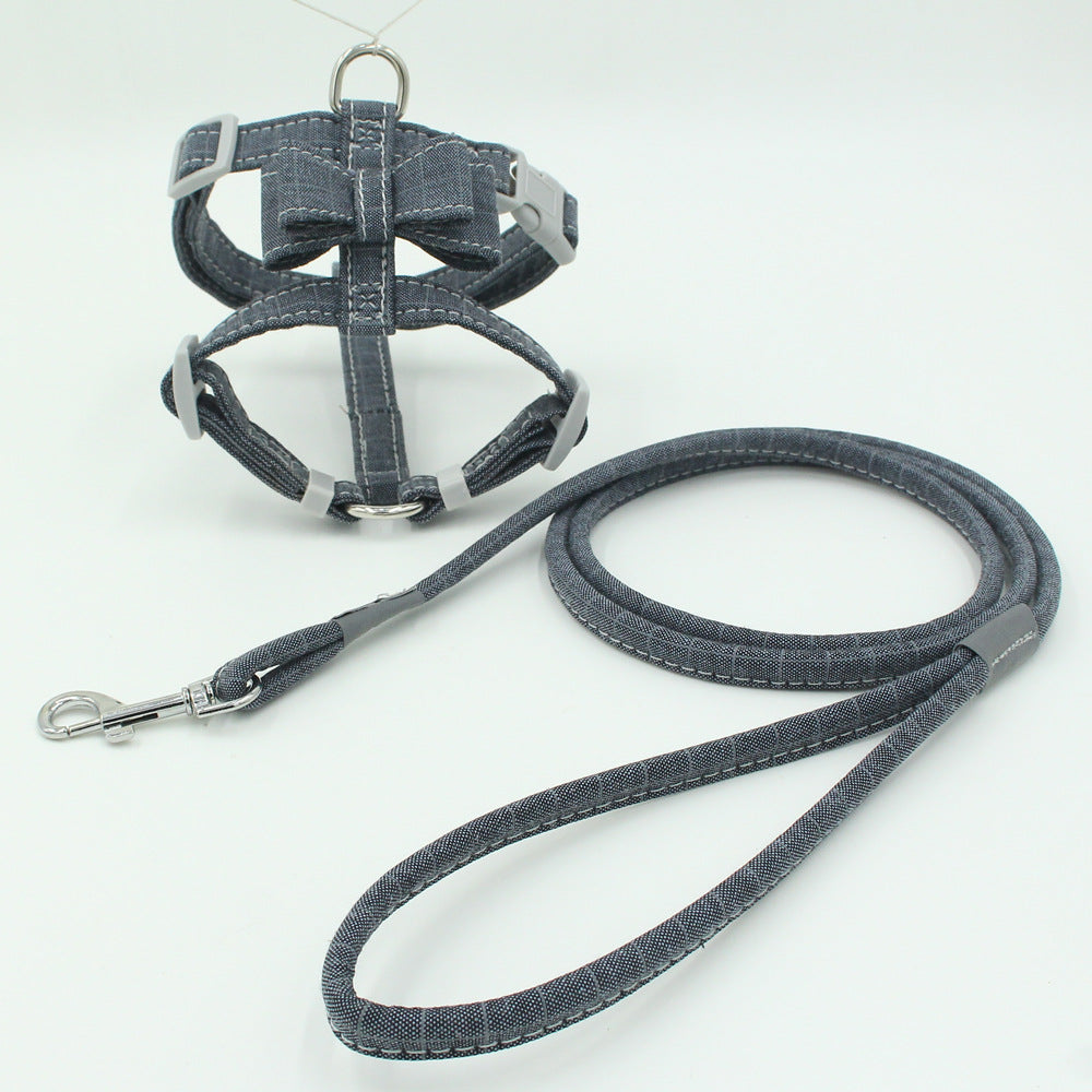 KFX-0415293 Adjustable Polyester Pet Chest Strap Suit for Small to Medium Pets with Zinc Alloy Hardware