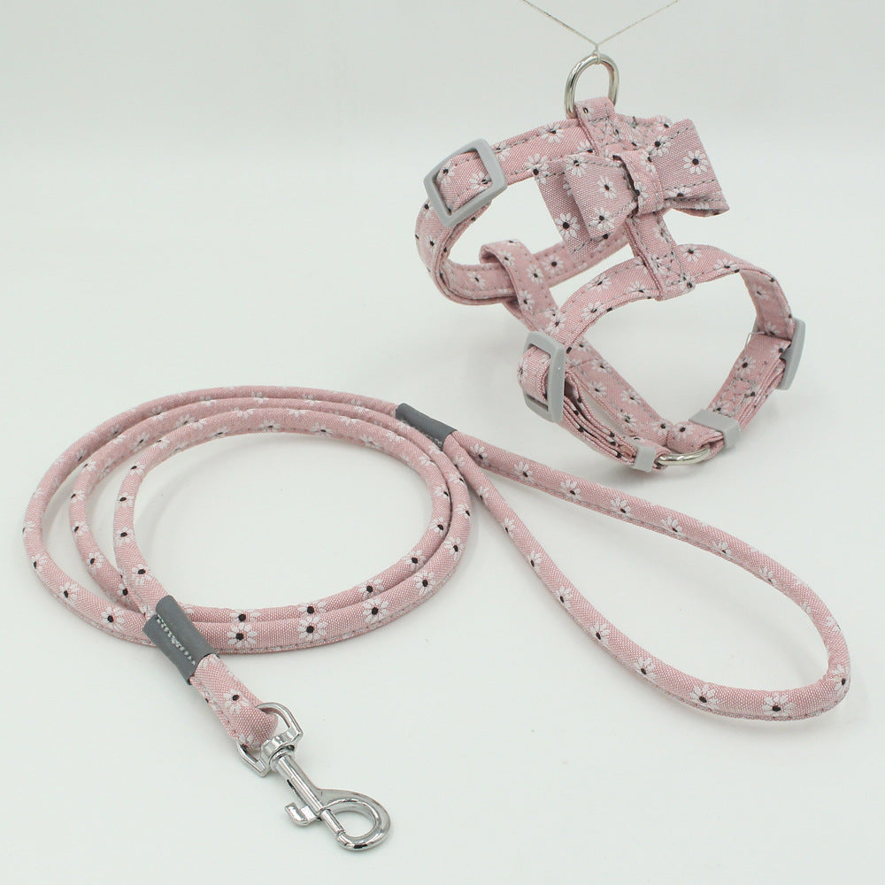 KFX-0415293 Adjustable Polyester Pet Chest Strap Suit for Small to Medium Pets with Zinc Alloy Hardware