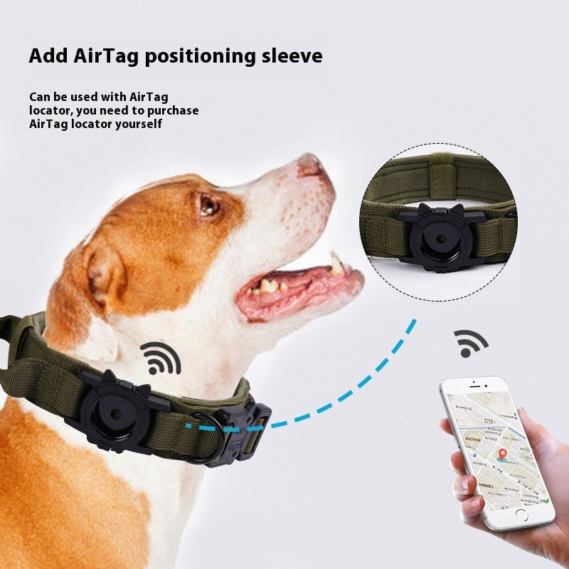 KFX-0417469 Tactical Dog Training Collar Cover - Explosion-Proof Denim in Black, Army Green, and Light Yellow