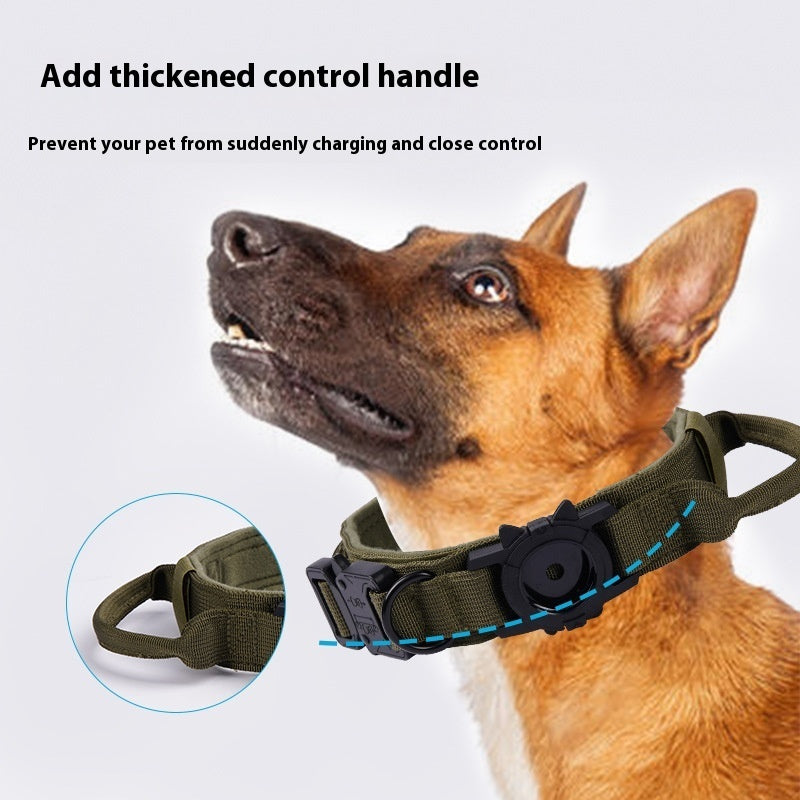 KFX-0417469 Tactical Dog Training Collar Cover - Explosion-Proof Denim in Black, Army Green, and Light Yellow