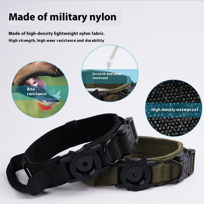 KFX-0417469 Tactical Dog Training Collar Cover - Explosion-Proof Denim in Black, Army Green, and Light Yellow