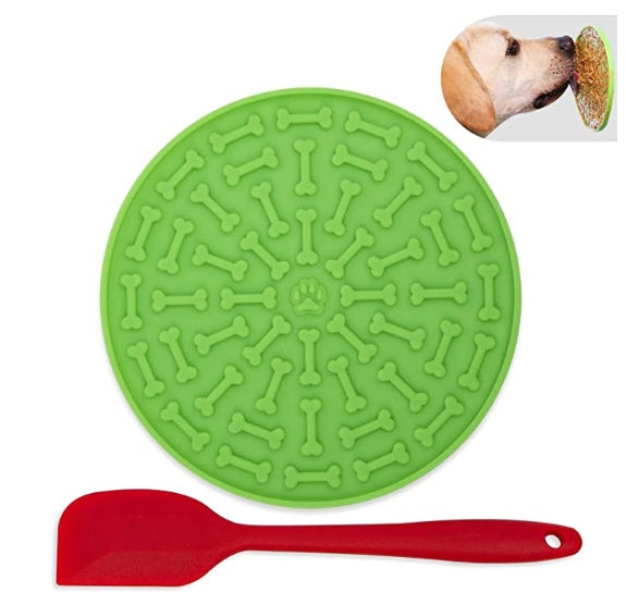 KFX-0419261 Pet Silicone Slow Food Licking Mat with Suction Cups for Dogs - Mess-Free Feeding & Bath Time Convenience