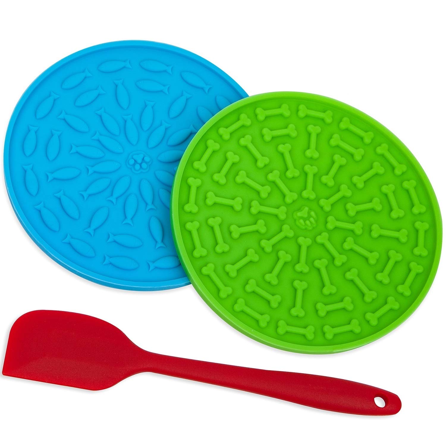 KFX-0419261 Pet Silicone Slow Food Licking Mat with Suction Cups for Dogs - Mess-Free Feeding & Bath Time Convenience