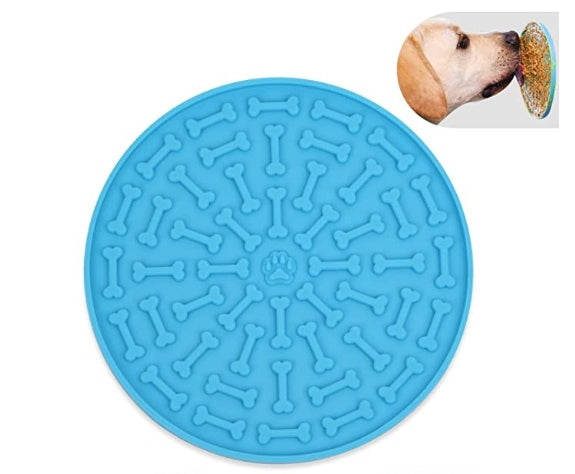 KFX-0419261 Pet Silicone Slow Food Licking Mat with Suction Cups for Dogs - Mess-Free Feeding & Bath Time Convenience