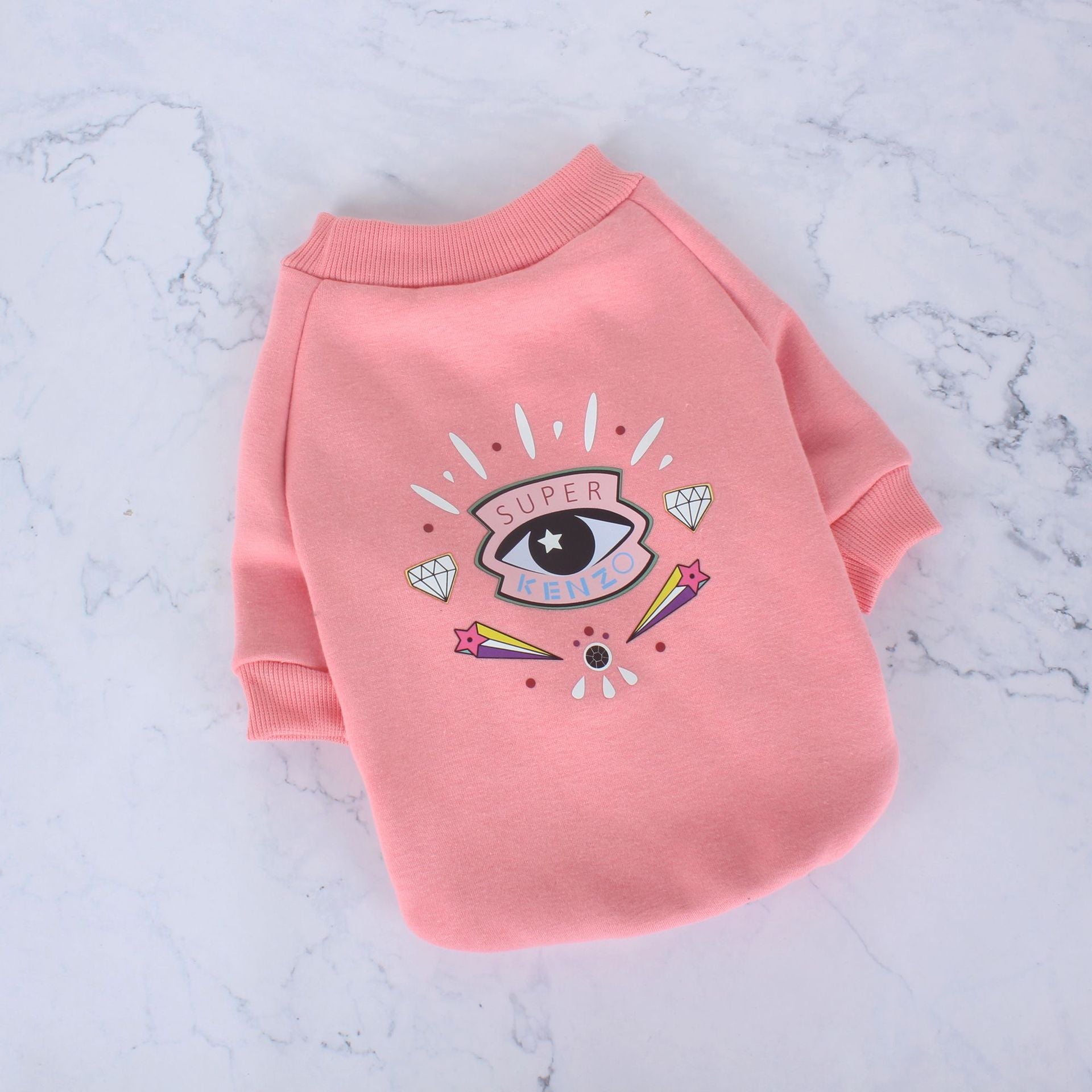 KFX-0420541 Dog Sweaters for Autumn and Winter - Casual Plus Velvet Cotton Styles in Pink and Black
