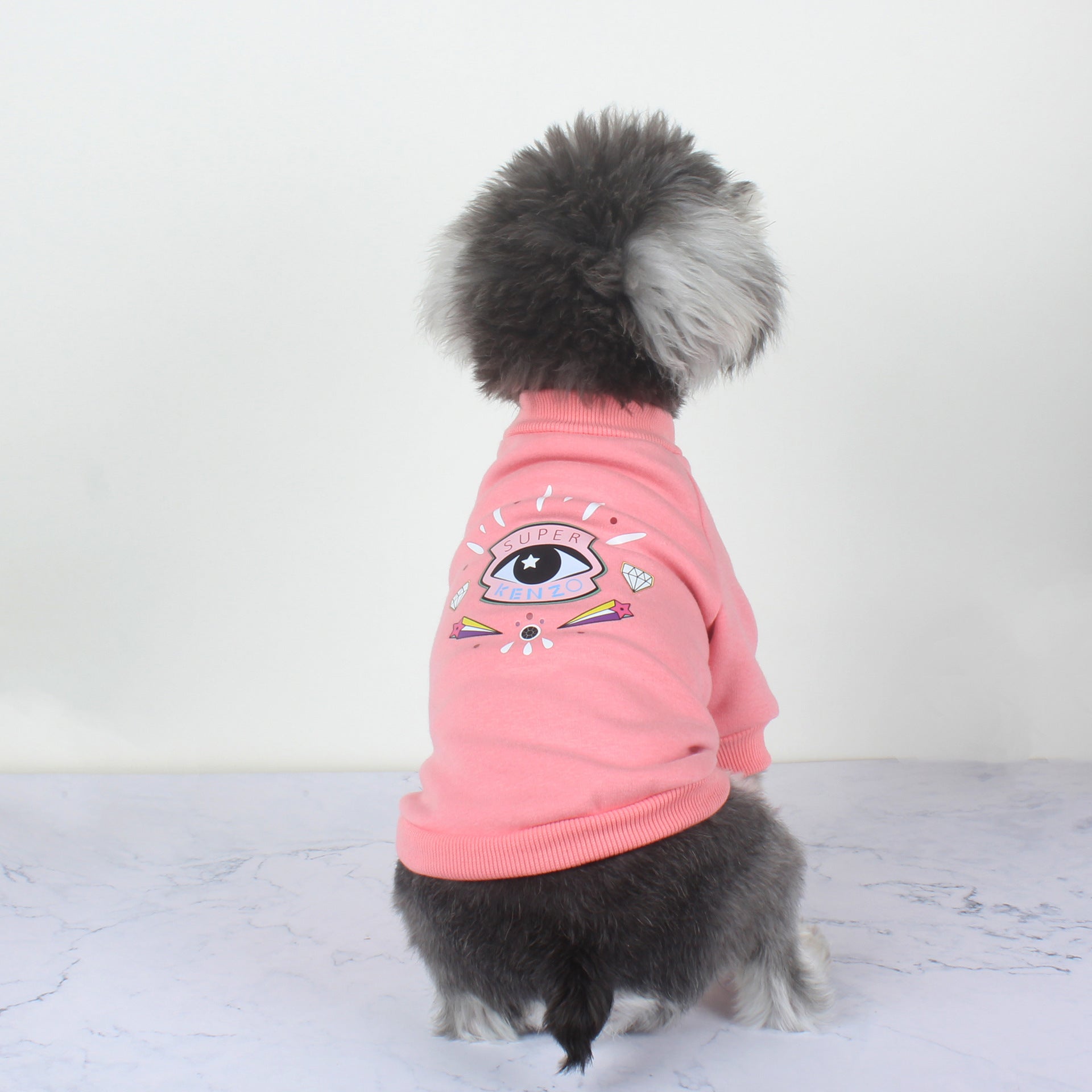 KFX-0420541 Dog Sweaters for Autumn and Winter - Casual Plus Velvet Cotton Styles in Pink and Black