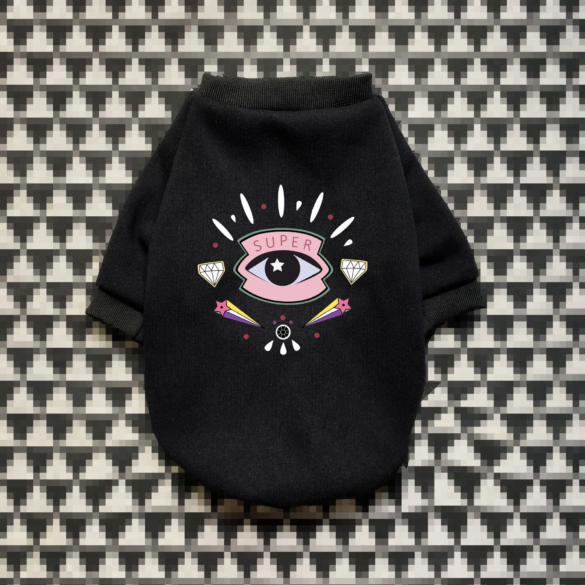 KFX-0420541 Dog Sweaters for Autumn and Winter - Casual Plus Velvet Cotton Styles in Pink and Black