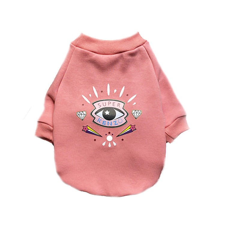 KFX-0420541 Dog Sweaters for Autumn and Winter - Casual Plus Velvet Cotton Styles in Pink and Black
