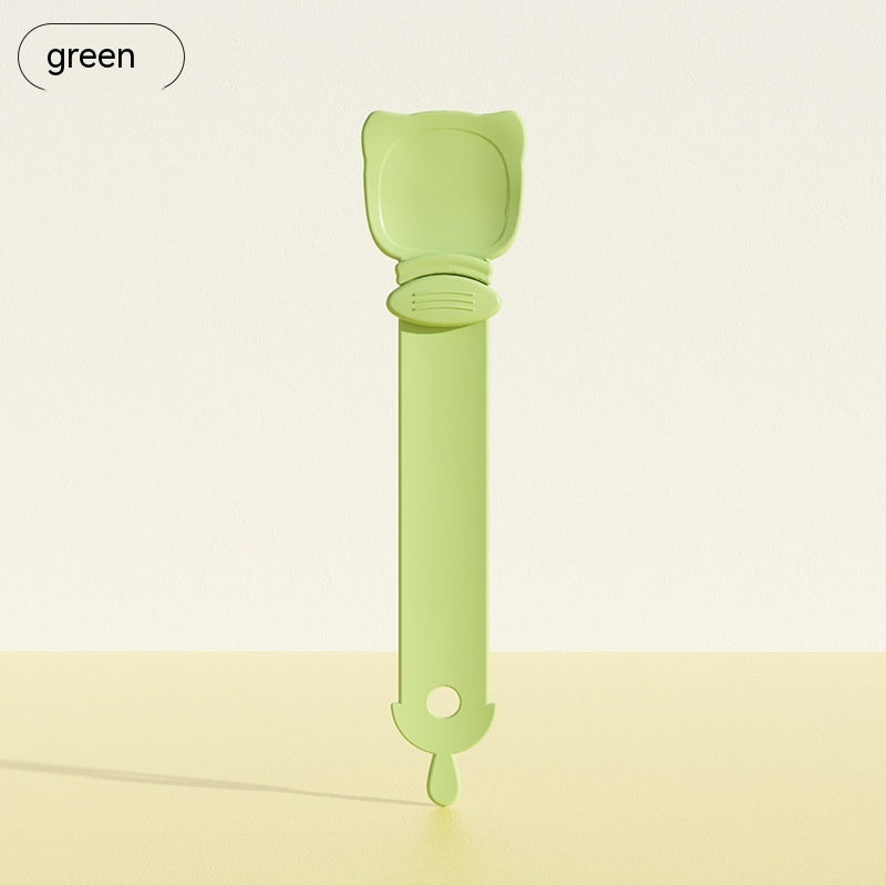 KFX-0421437 Cat Food Dispensing Spoon Squeezer - 27cm, Available in Orange, Green, and Beige