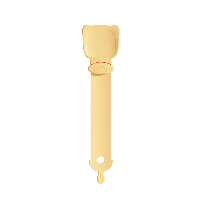 KFX-0421437 Cat Food Dispensing Spoon Squeezer - 27cm, Available in Orange, Green, and Beige