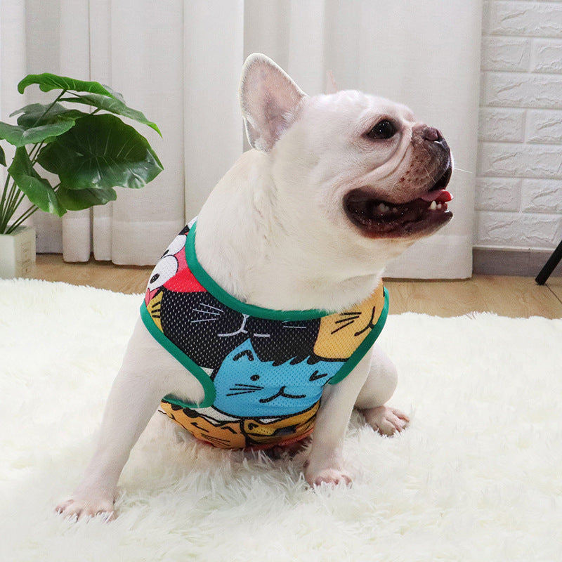 KFX-0421821 Breathable Summer Vest for Bulldogs and Pugs in Various Sizes