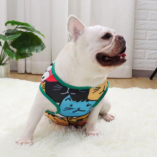 KFX-0421821 Breathable Summer Vest for Bulldogs and Pugs in Various Sizes