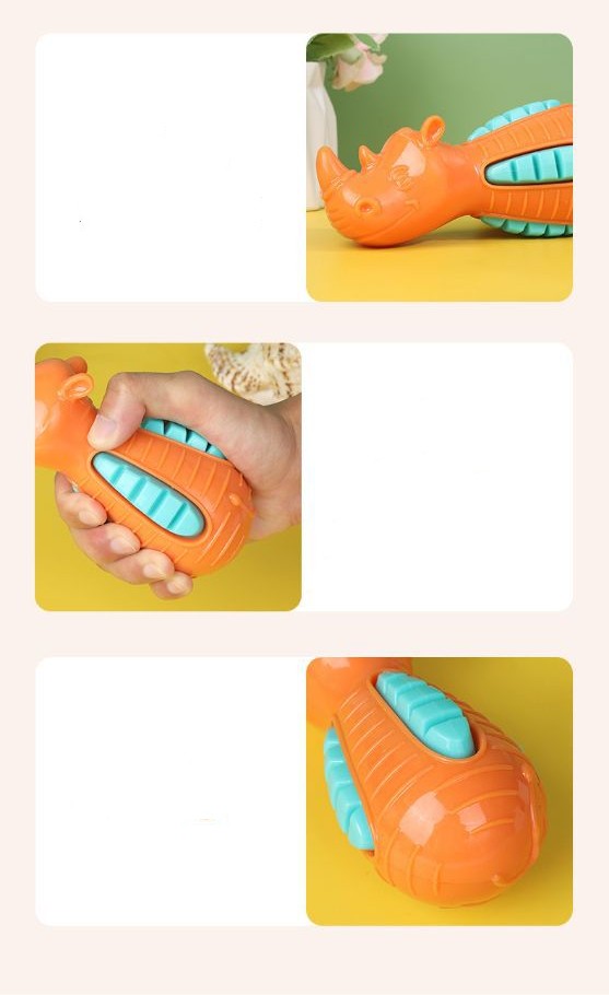 KFX-0422845 Floating Tooth Cleaning Chew Toy for Dental Care - TPR Material, 6.3x6.3x9cm, Available in Red, Blue, Orange, Gray