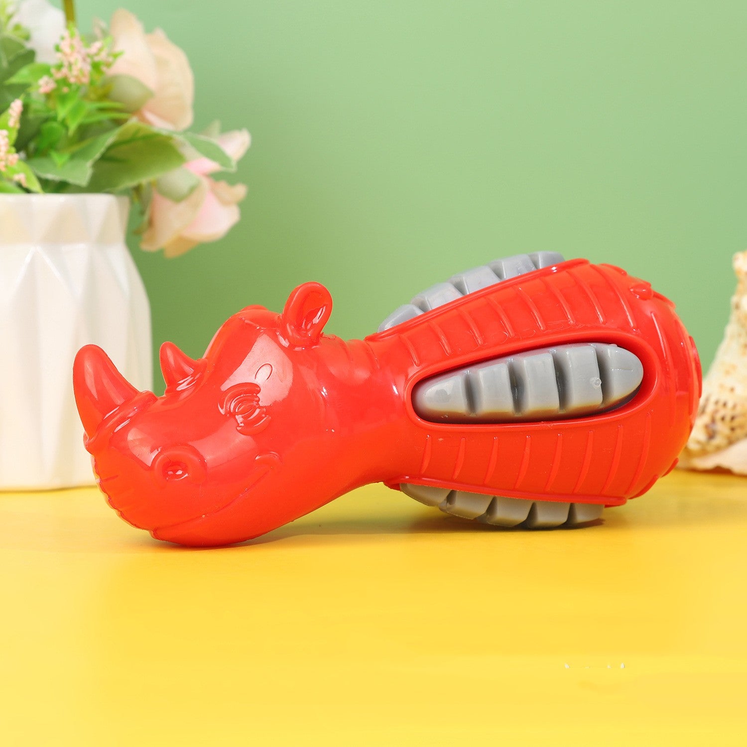 KFX-0422845 Floating Tooth Cleaning Chew Toy for Dental Care - TPR Material, 6.3x6.3x9cm, Available in Red, Blue, Orange, Gray