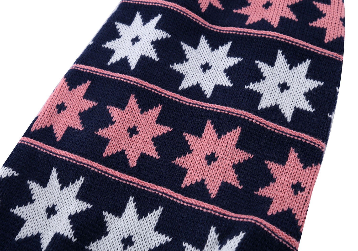 KFX-0423613 Autumn Winter Dog Sweater Dress with Star Wave Design, Acrylic Fiber, Multiple Sizes Available