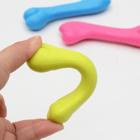 KFX-0423869 Durable Rubber Chew Toy for Dogs - Bite Resistant Bone Shape