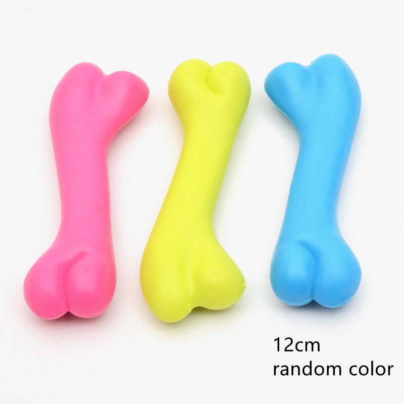 KFX-0423869 Durable Rubber Chew Toy for Dogs - Bite Resistant Bone Shape