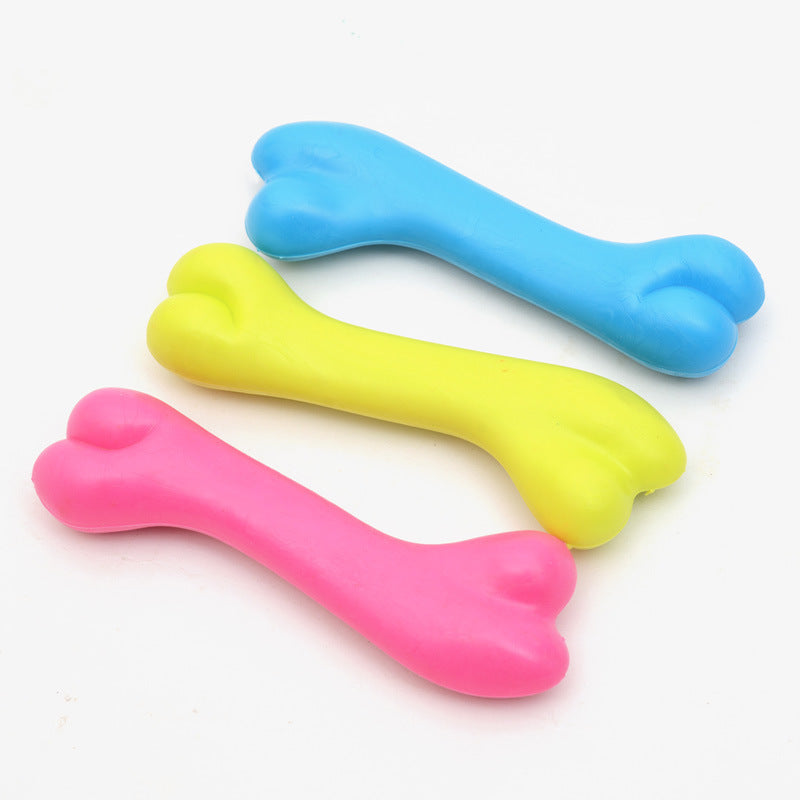 KFX-0423869 Durable Rubber Chew Toy for Dogs - Bite Resistant Bone Shape