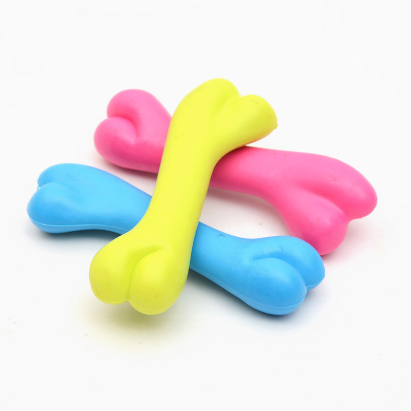 KFX-0423869 Durable Rubber Chew Toy for Dogs - Bite Resistant Bone Shape