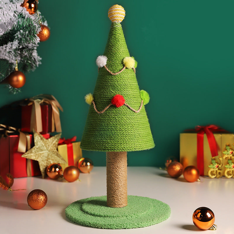 KFX-0424509 Christmas Tree Minimalist Cat Climbing Frame – Fashionable, Wear-Resistant Sisal Design
