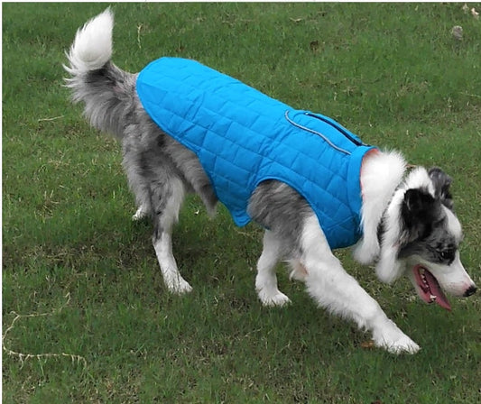 KFX-0425405 Waterproof Reflective Winter Dog Jacket for Small to Large Breeds, Cozy Polyester Pet Coat