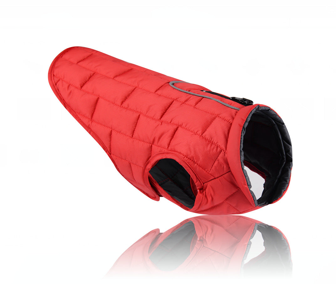KFX-0425405 Waterproof Reflective Winter Dog Jacket for Small to Large Breeds, Cozy Polyester Pet Coat