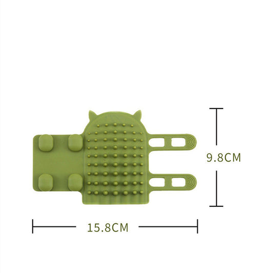 KFX-0426813 Cat Table Leg Silicone Petting Post with Hair Scrubber - Foreskin Green or Milky White