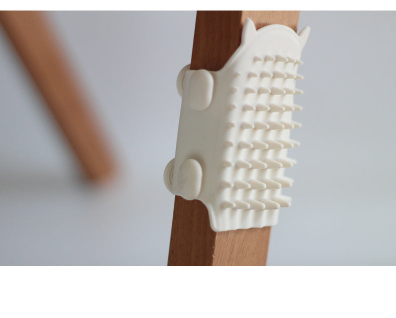 KFX-0426813 Cat Table Leg Silicone Petting Post with Hair Scrubber - Foreskin Green or Milky White